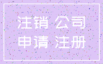注销 公司_申请 注册