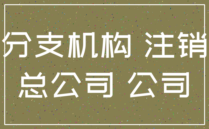 分支机构 注销_总公司 公司