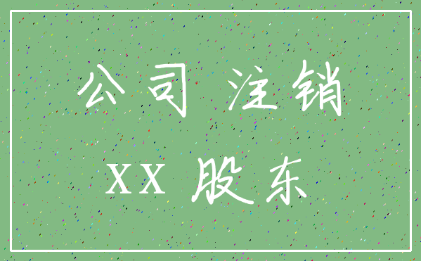 公司 注销_xx 股东