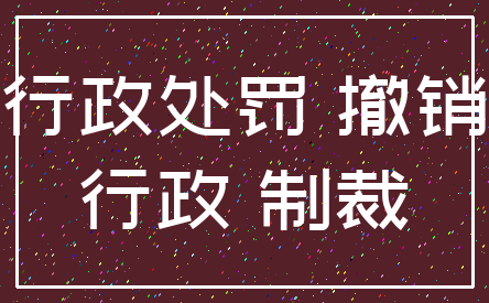 行政处罚 撤销_行政 制裁