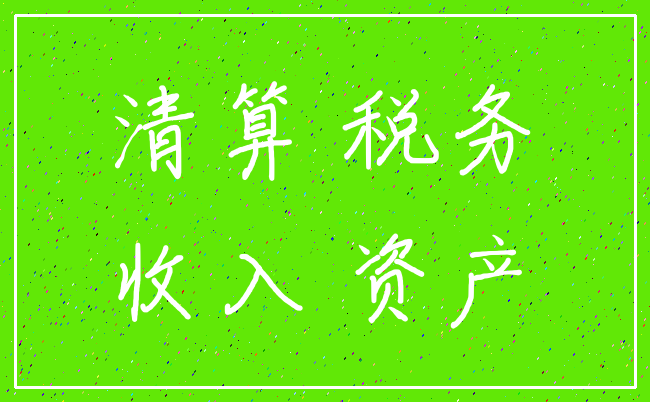 清算 税务_收入 资产