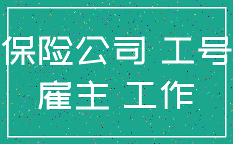 保险公司 工号_雇主 工作