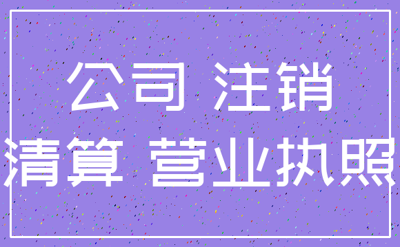 公司 注销_清算 营业执照