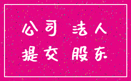 公司 法人_提交 股东