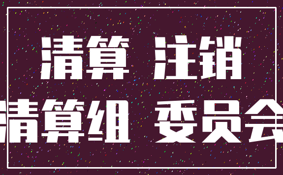 清算 注销_清算组 委员会