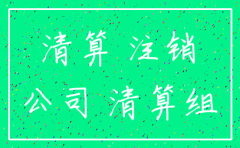 公司注销 合法清算