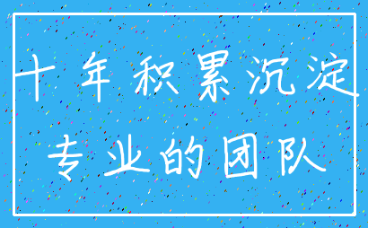 十年积累沉淀_专业的团队