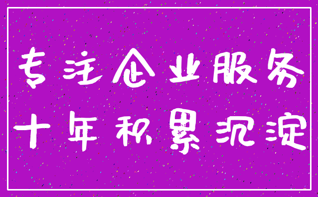 专注企业服务_十年积累沉淀