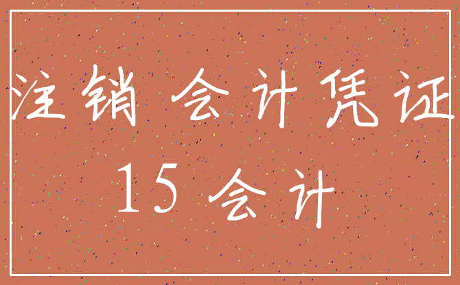 注销 会计凭证_15 会计