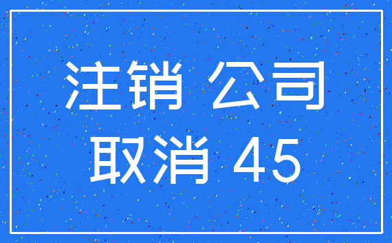 注销 公司_取消 45