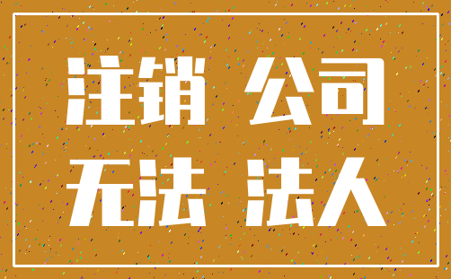 注销 公司_无法 法人