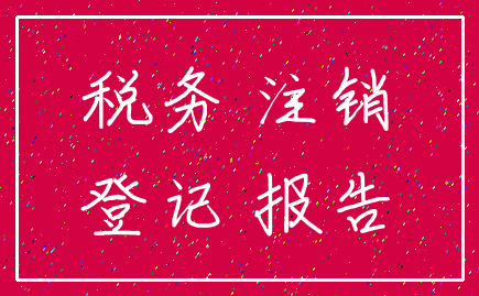 税务 注销_登记 报告