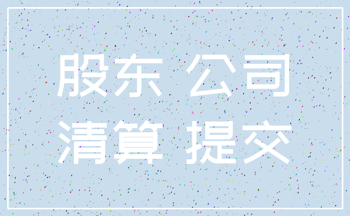 股东 公司_清算 提交