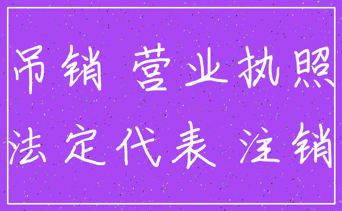 吊销 营业执照_法定代表 注销
