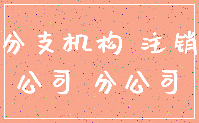 分支机构 注销_公司 分公司