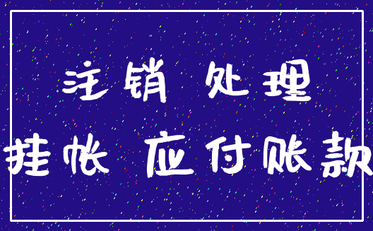 注销 处理_挂帐 应付账款