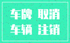 公司车牌可以注销