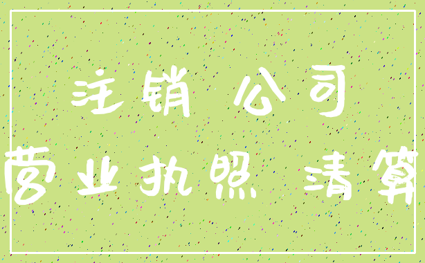 注销 公司_营业执照 清算