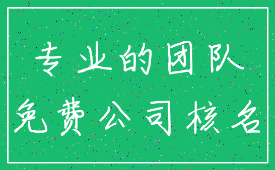 专业的团队_免费公司核名