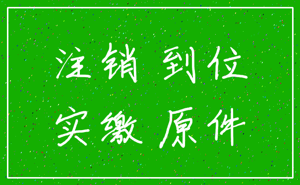 注销 到位_实缴 原件