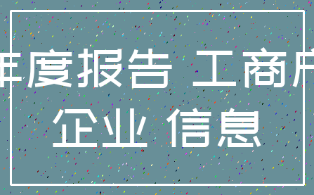 年度报告 工商户_企业 信息