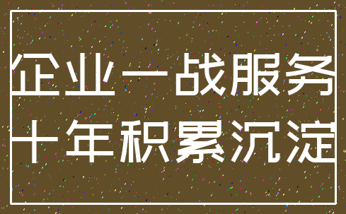 企业一战服务_十年积累沉淀