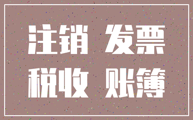 注销 发票_税收 账簿