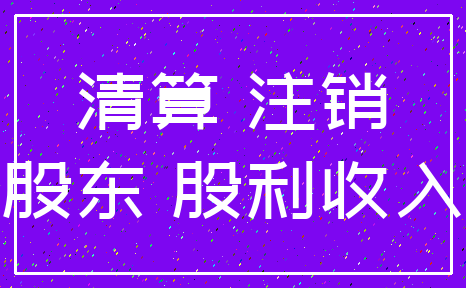 清算 注销_股东 股利收入