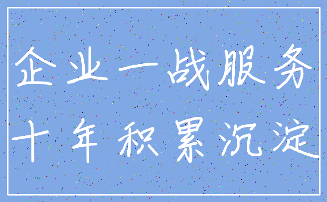 企业一战服务_十年积累沉淀