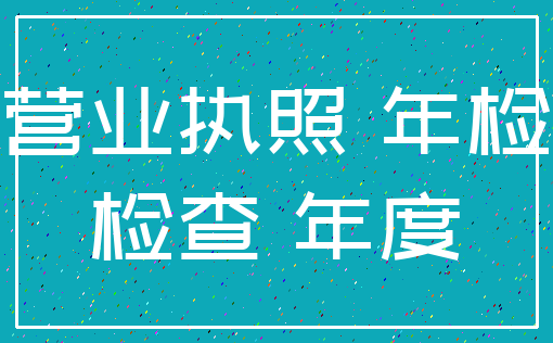 营业执照 年检_检查 年度