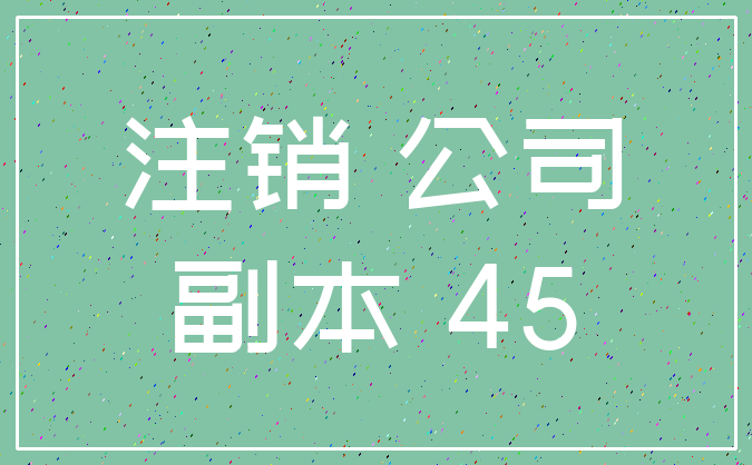 注销 公司_副本 45