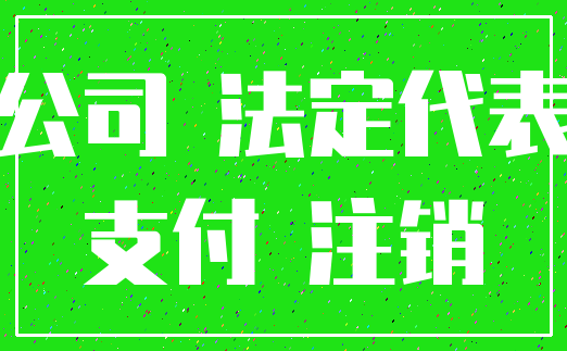 公司 法定代表_支付 注销