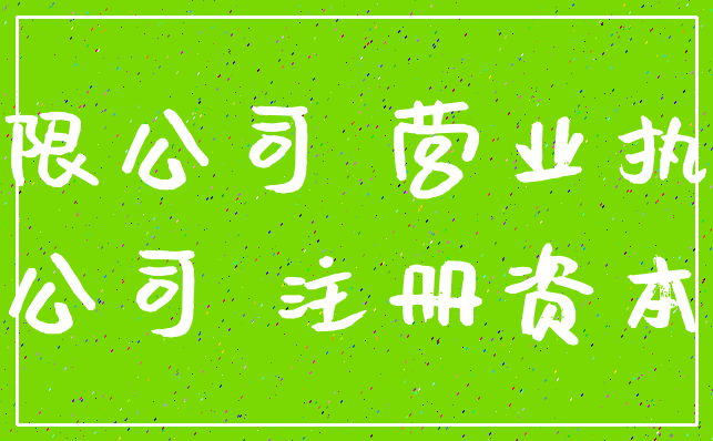 有限公司 营业执照_公司 注册资本