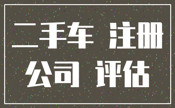 二手车 注册_公司 评估