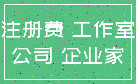 注册费 工作室_公司 企业家