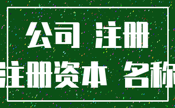 公司 注册_注册资本 名称