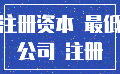 注册资本 最低_公司 注册