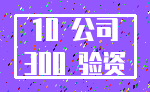 10 公司_300 验资