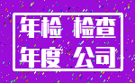 年检 检查_年度 公司