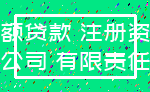 小额贷款 注册资本_公司 有限责任
