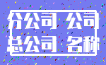 分公司 公司_总公司 名称
