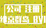 公司 注册_维京群岛 BVI