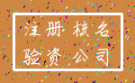 注册 核名_验资 公司