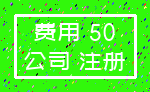 费用 50_公司 注册