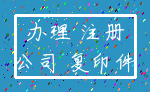 办理 注册_公司 复印件