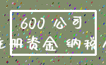 600 公司_注册资金 纳税人