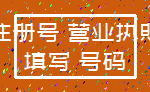 注册号 营业执照_填写 号码
