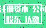 注册资本 公司_股东 认缴