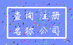 查询 注册_名称 公司