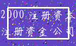 2000 注册资本_注册资金 公司